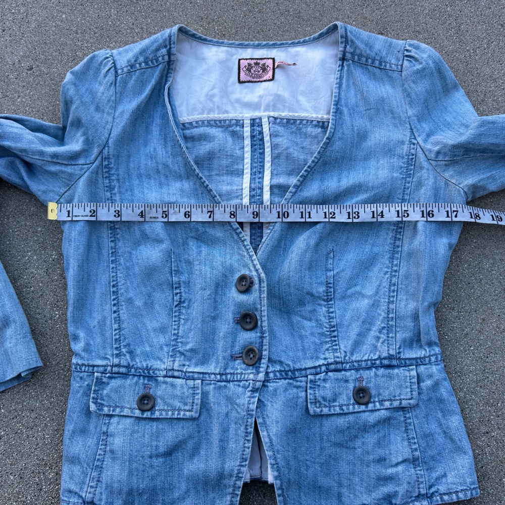 Juicy Couture Women's Blue Denim Jacket Size Small - Picture 5 of 10